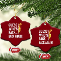 Funny Jesus Meme Quote Ceramic Ornament Easter Guess Whos Back Funny Religious - Wonder Print Shop