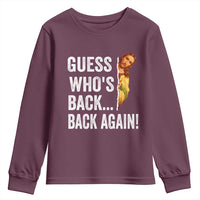 Funny Jesus Meme Quote Youth Sweatshirt Easter Guess Whos Back Funny Religious - Wonder Print Shop