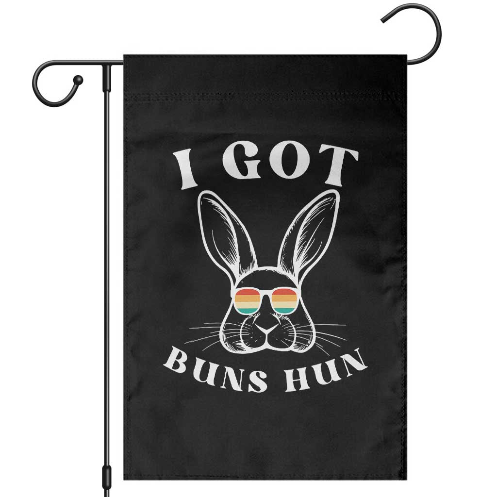 Rabbit Easter Bunny Sunglasses Garden Flag Retro Vintage I Got Buns Hun Funny Jokes - Wonder Print Shop
