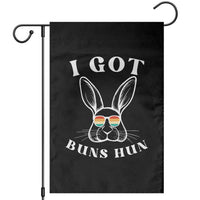 Rabbit Easter Bunny Sunglasses Garden Flag Retro Vintage I Got Buns Hun Funny Jokes - Wonder Print Shop