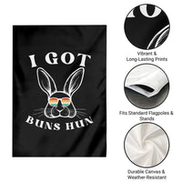 Rabbit Easter Bunny Sunglasses Garden Flag Retro Vintage I Got Buns Hun Funny Jokes - Wonder Print Shop
