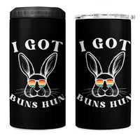 Rabbit Easter Bunny Sunglasses 4 in 1 Can Cooler Tumbler Retro Vintage I Got Buns Hun Funny Jokes - Wonder Print Shop