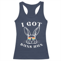 Rabbit Easter Bunny Sunglasses Racerback Tank Top Retro Vintage I Got Buns Hun Funny Jokes - Wonder Print Shop