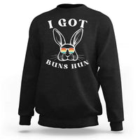 Rabbit Easter Bunny Sunglasses Sweatshirt Retro Vintage I Got Buns Hun Funny Jokes - Wonder Print Shop