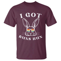 Rabbit Easter Bunny Sunglasses T Shirt Retro Vintage I Got Buns Hun Funny Jokes - Wonder Print Shop