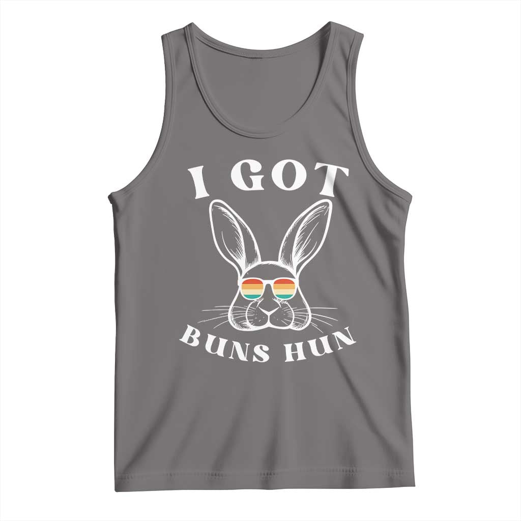 Rabbit Easter Bunny Sunglasses Tank Top Retro Vintage I Got Buns Hun Funny Jokes - Wonder Print Shop
