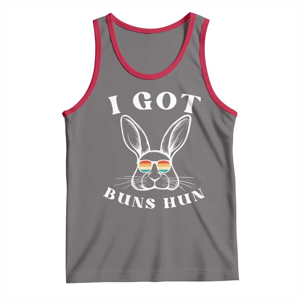 Rabbit Easter Bunny Sunglasses Tank Top Retro Vintage I Got Buns Hun Funny Jokes - Wonder Print Shop