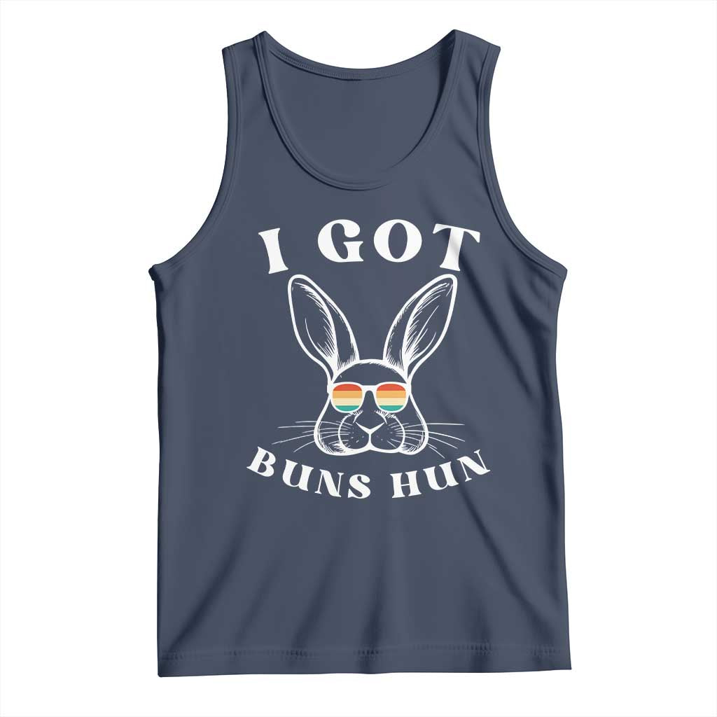 Rabbit Easter Bunny Sunglasses Tank Top Retro Vintage I Got Buns Hun Funny Jokes - Wonder Print Shop