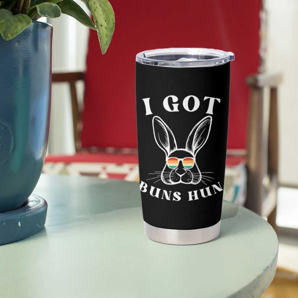 Rabbit Easter Bunny Sunglasses Tumbler Cup Retro Vintage I Got Buns Hun Funny Jokes - Wonder Print Shop