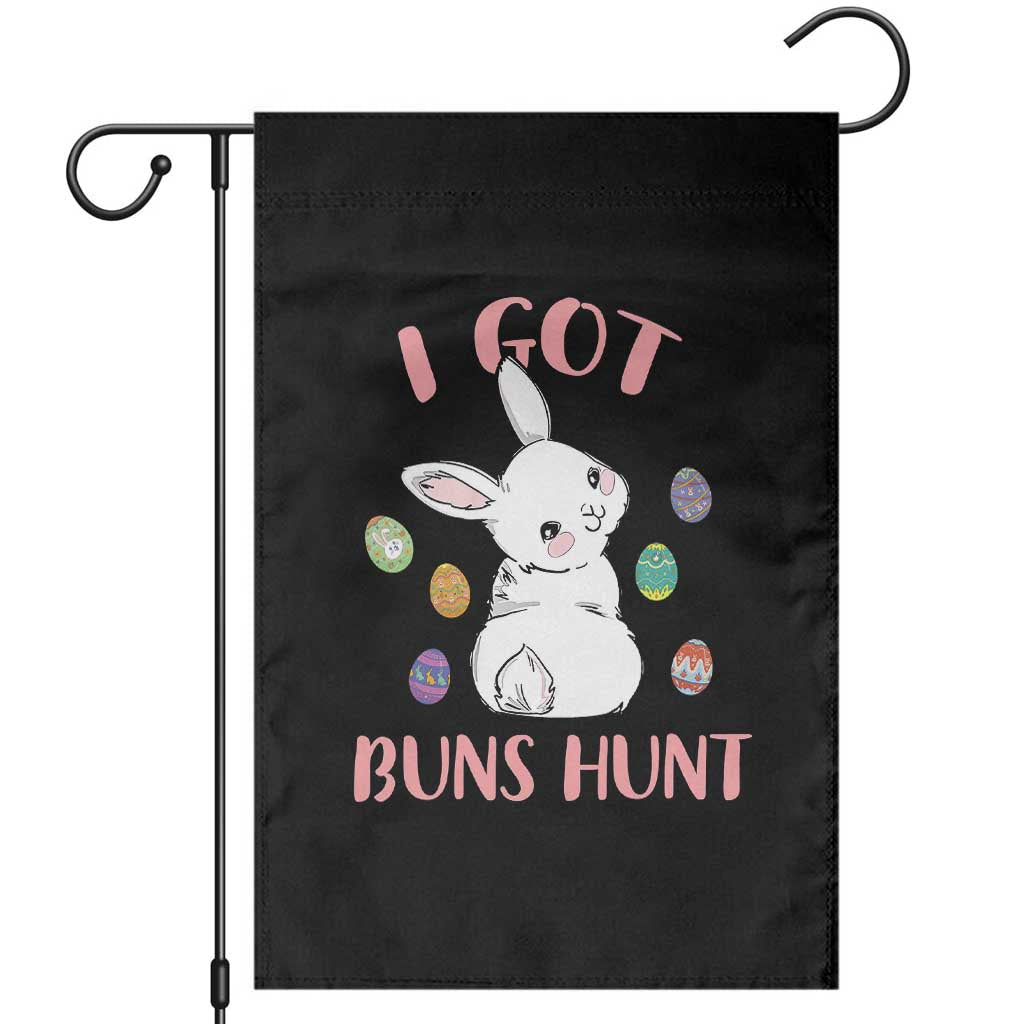 Rabbit Easter Bunny Sunglasses Garden Flag I Got Buns Hun Funny Jokes - Wonder Print Shop