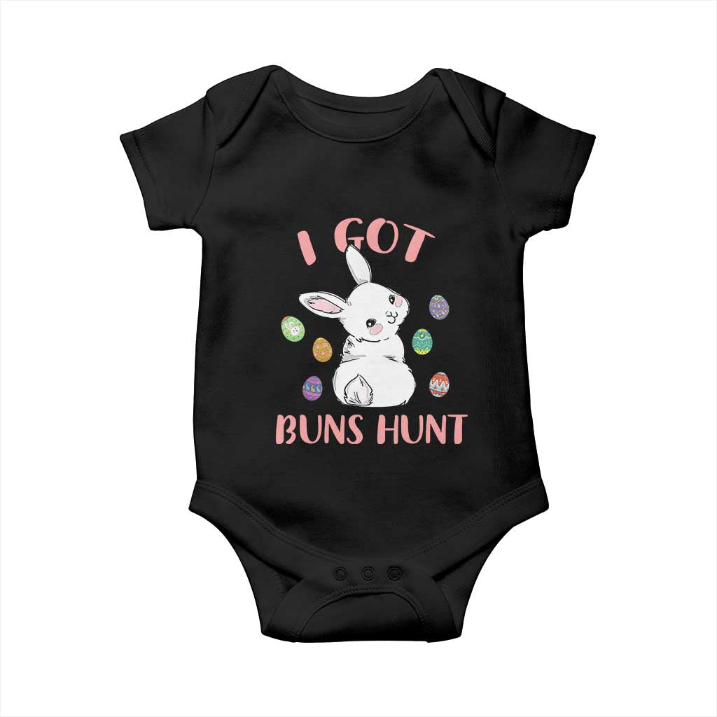 Rabbit Easter Bunny Sunglasses Baby Onesie I Got Buns Hun Funny Jokes - Wonder Print Shop
