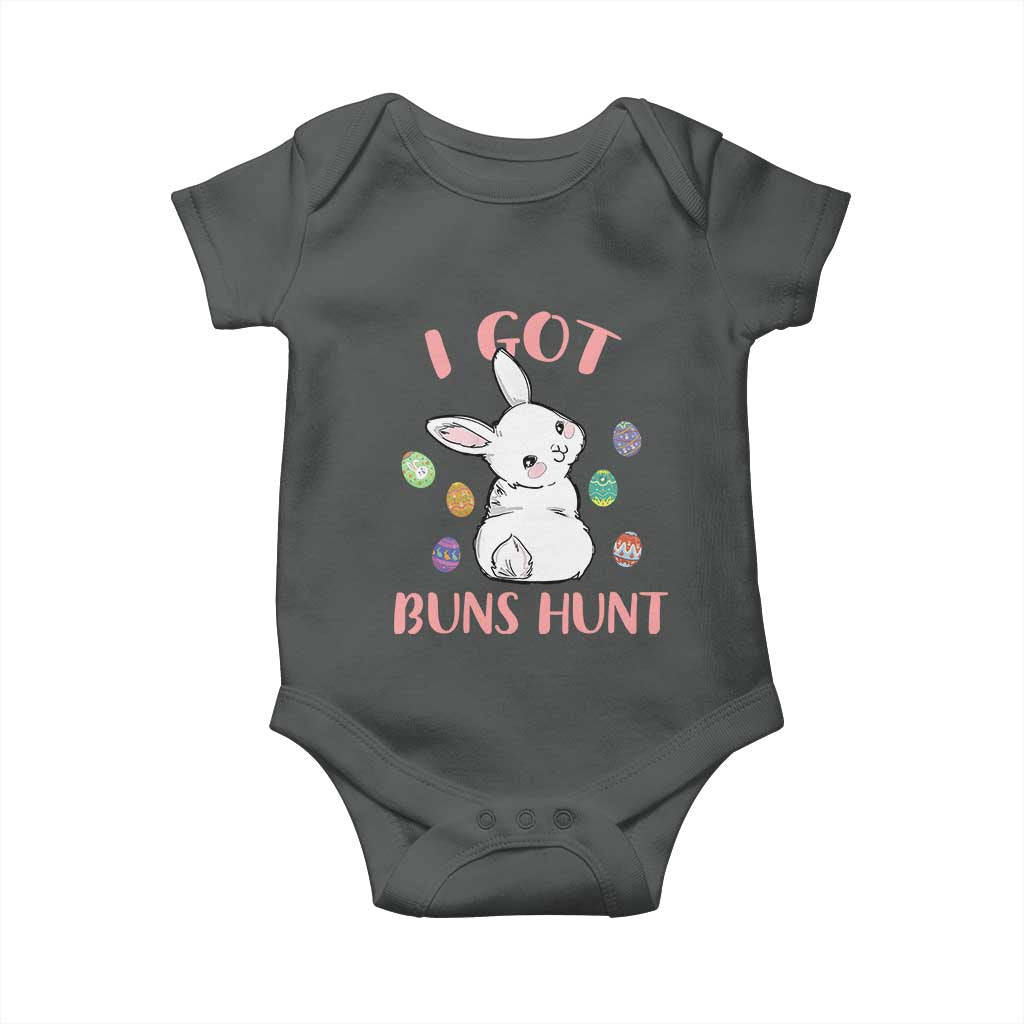 Rabbit Easter Bunny Sunglasses Baby Onesie I Got Buns Hun Funny Jokes - Wonder Print Shop
