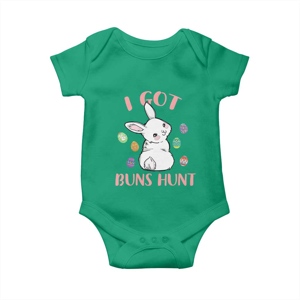 Rabbit Easter Bunny Sunglasses Baby Onesie I Got Buns Hun Funny Jokes - Wonder Print Shop
