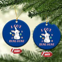 Rabbit Easter Bunny Sunglasses Ceramic Ornament I Got Buns Hun Funny Jokes - Wonder Print Shop