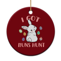 Rabbit Easter Bunny Sunglasses Ceramic Ornament I Got Buns Hun Funny Jokes - Wonder Print Shop