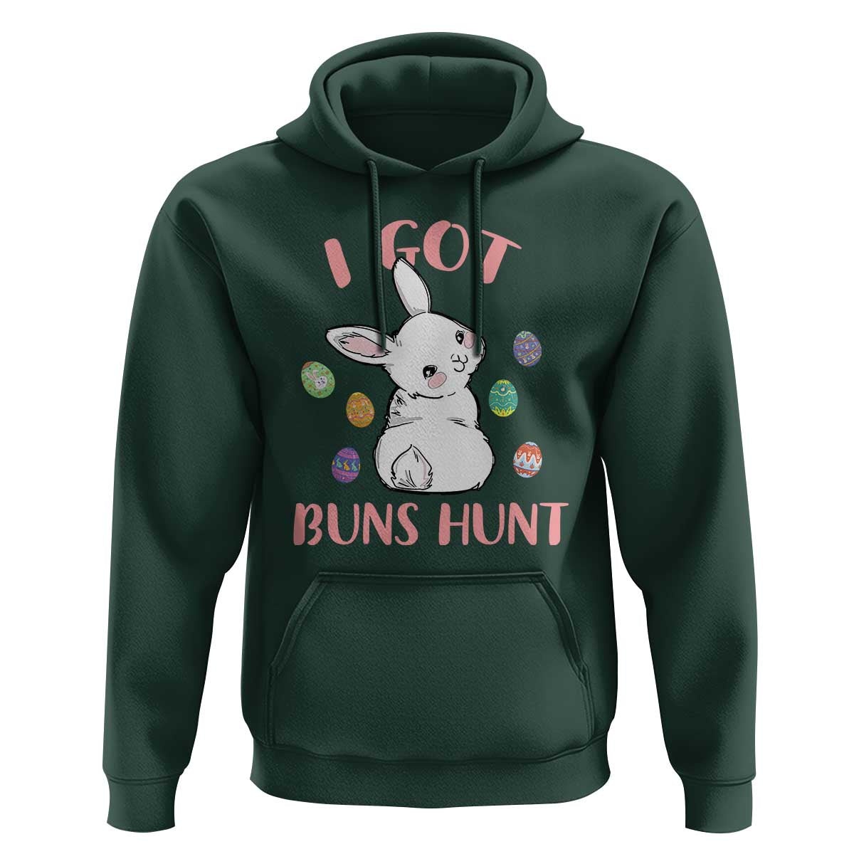Rabbit Easter Bunny Sunglasses Hoodie I Got Buns Hun Funny Jokes - Wonder Print Shop