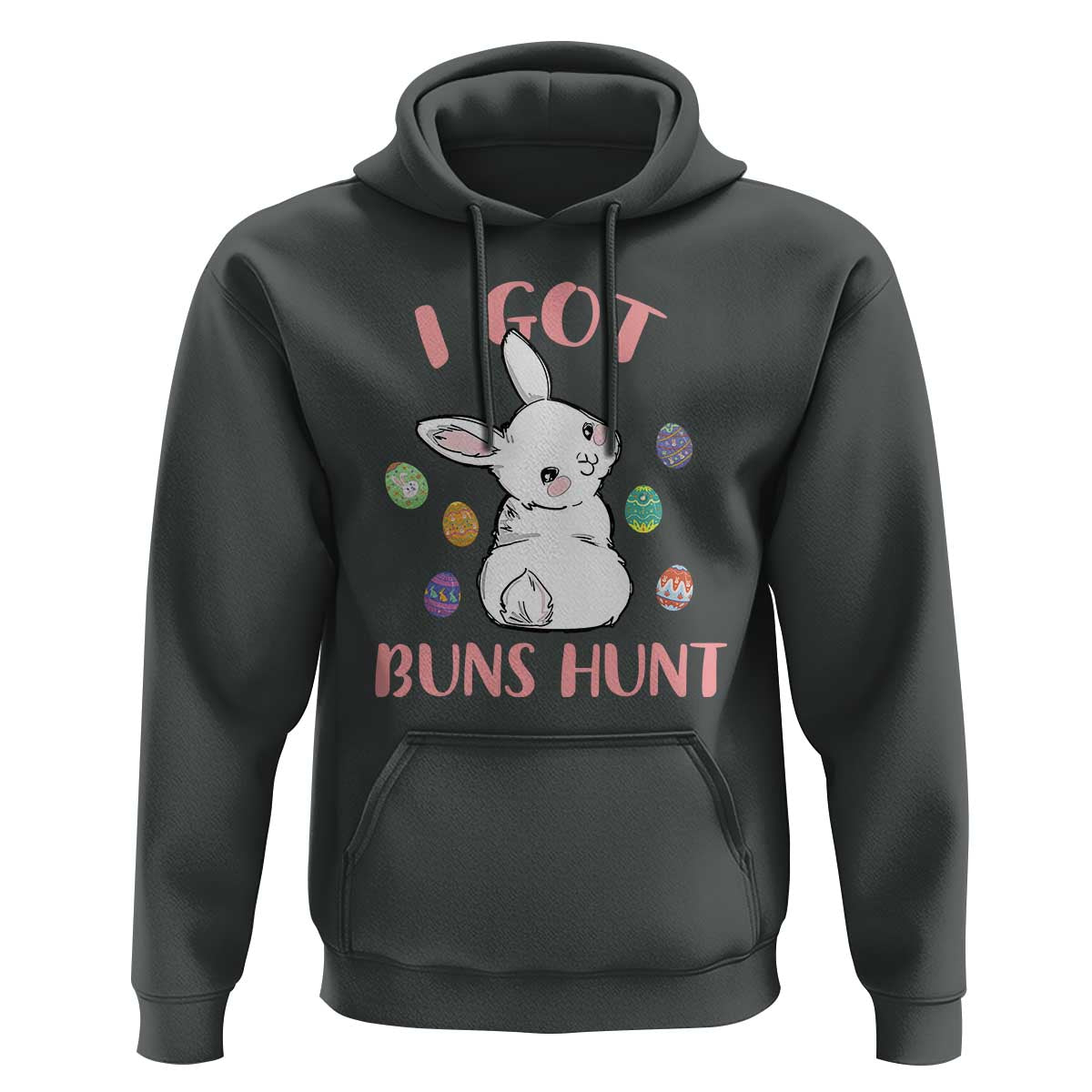 Rabbit Easter Bunny Sunglasses Hoodie I Got Buns Hun Funny Jokes - Wonder Print Shop
