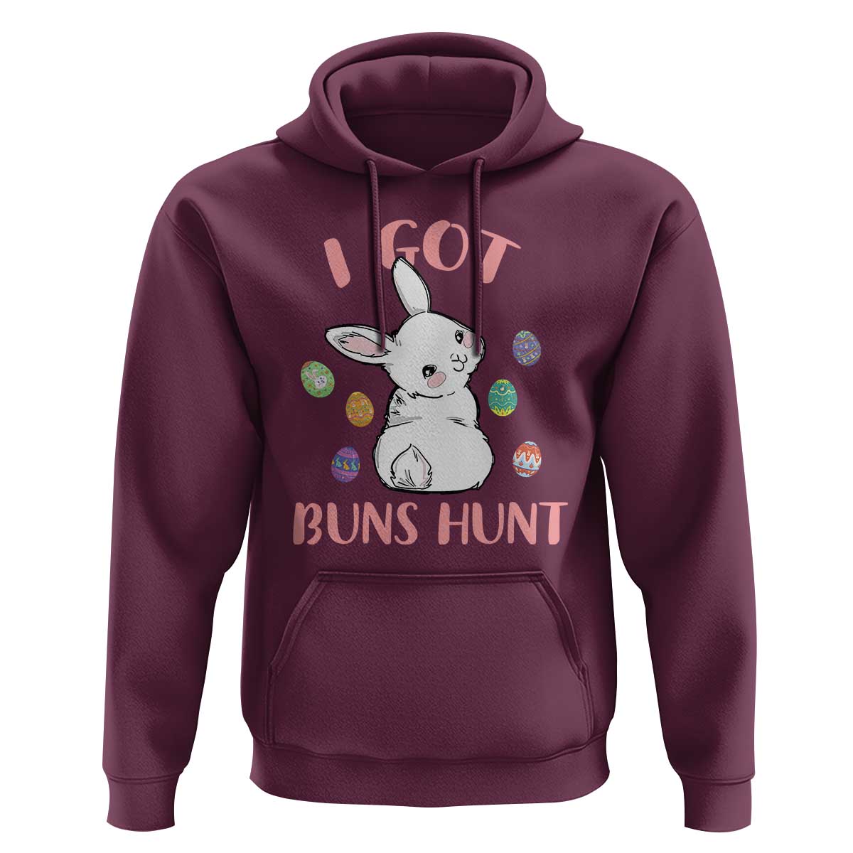 Rabbit Easter Bunny Sunglasses Hoodie I Got Buns Hun Funny Jokes - Wonder Print Shop