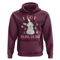 Rabbit Easter Bunny Sunglasses Hoodie I Got Buns Hun Funny Jokes - Wonder Print Shop