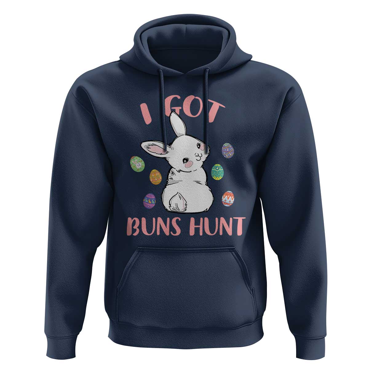 Rabbit Easter Bunny Sunglasses Hoodie I Got Buns Hun Funny Jokes - Wonder Print Shop
