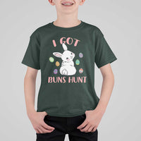 Rabbit Easter Bunny Sunglasses T Shirt For Kid I Got Buns Hun Funny Jokes - Wonder Print Shop