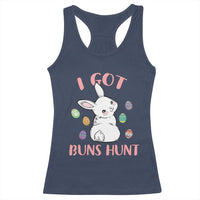 Rabbit Easter Bunny Sunglasses Racerback Tank Top I Got Buns Hun Funny Jokes - Wonder Print Shop