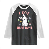 Rabbit Easter Bunny Sunglasses Raglan Shirt I Got Buns Hun Funny Jokes - Wonder Print Shop