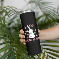 Rabbit Easter Bunny Sunglasses Skinny Tumbler I Got Buns Hun Funny Jokes - Wonder Print Shop