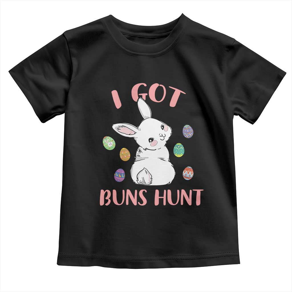 Rabbit Easter Bunny Sunglasses Toddler T Shirt I Got Buns Hun Funny Jokes - Wonder Print Shop