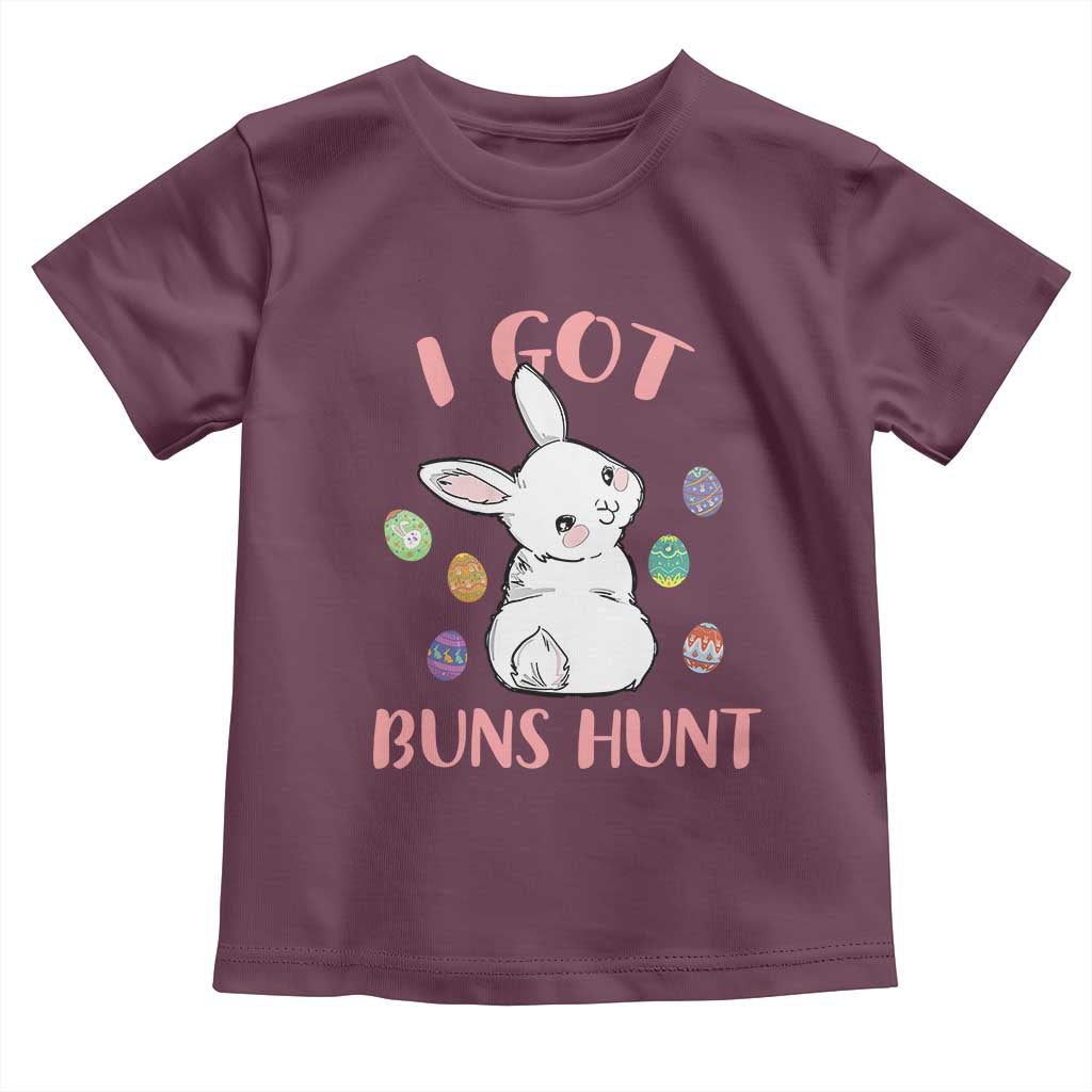 Rabbit Easter Bunny Sunglasses Toddler T Shirt I Got Buns Hun Funny Jokes - Wonder Print Shop
