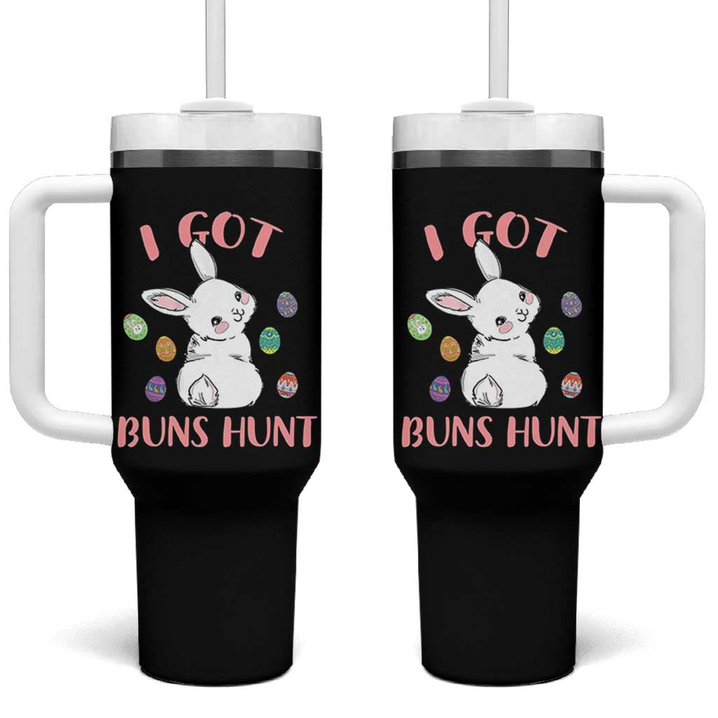 Rabbit Easter Bunny Sunglasses Tumbler With Handle I Got Buns Hun Funny Jokes - Wonder Print Shop