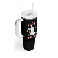 Rabbit Easter Bunny Sunglasses Tumbler With Handle I Got Buns Hun Funny Jokes - Wonder Print Shop