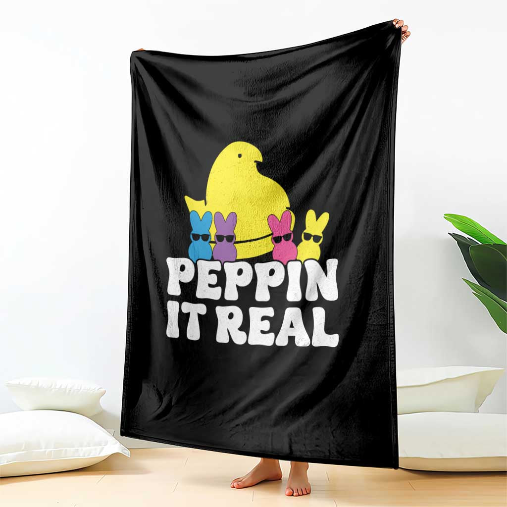 Easter Bunny Throw Blanket Peepin It Real Rabbit Candy Easter - Wonder Print Shop