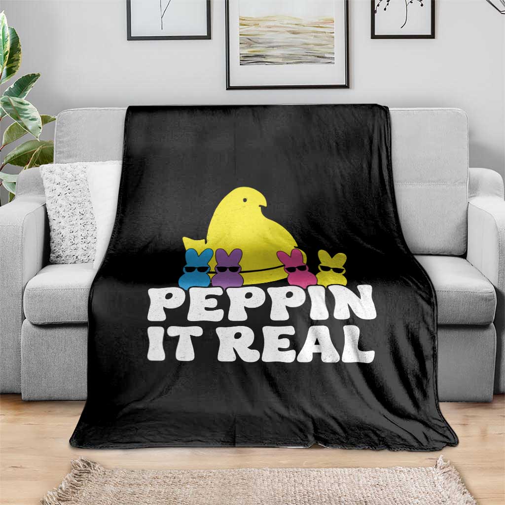 Easter Bunny Throw Blanket Peepin It Real Rabbit Candy Easter - Wonder Print Shop