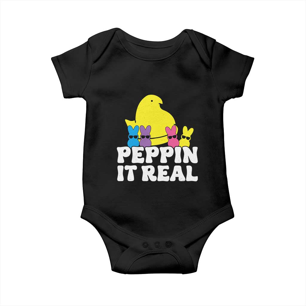 Easter Bunny Baby Onesie Peepin It Real Rabbit Candy Easter - Wonder Print Shop