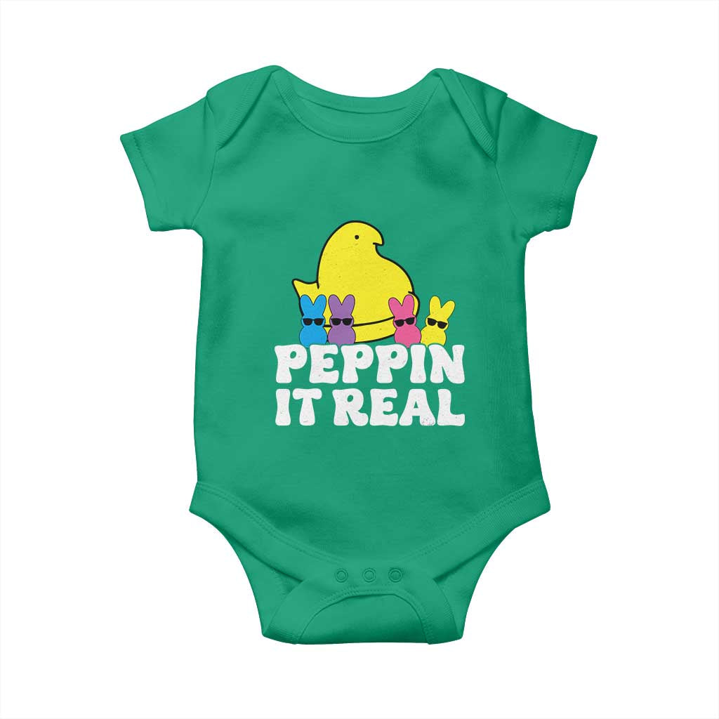 Easter Bunny Baby Onesie Peepin It Real Rabbit Candy Easter - Wonder Print Shop