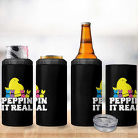 Easter Bunny 4 in 1 Can Cooler Tumbler Peepin It Real Rabbit Candy Easter - Wonder Print Shop