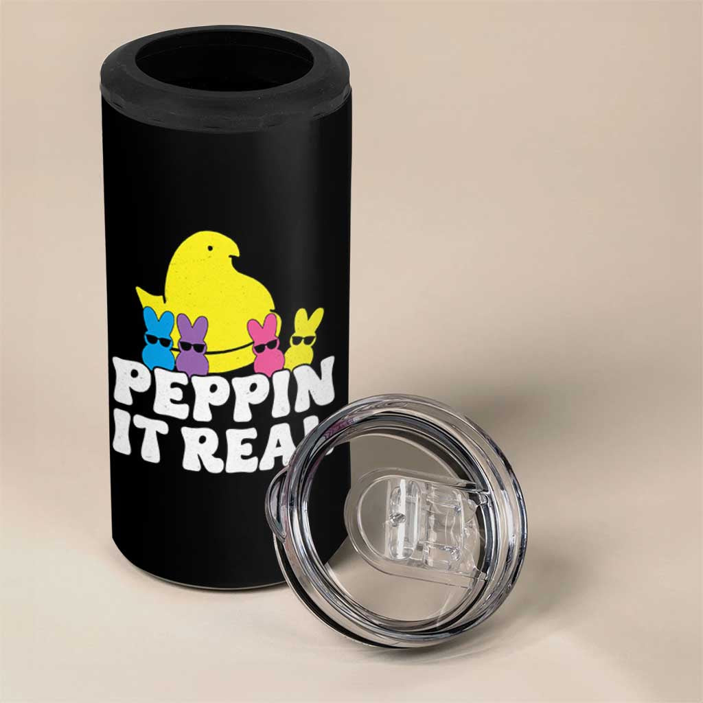 Easter Bunny 4 in 1 Can Cooler Tumbler Peepin It Real Rabbit Candy Easter - Wonder Print Shop