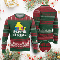 Easter Bunny Ugly Christmas Sweater Peepin It Real Rabbit Candy Easter - Wonder Print Shop