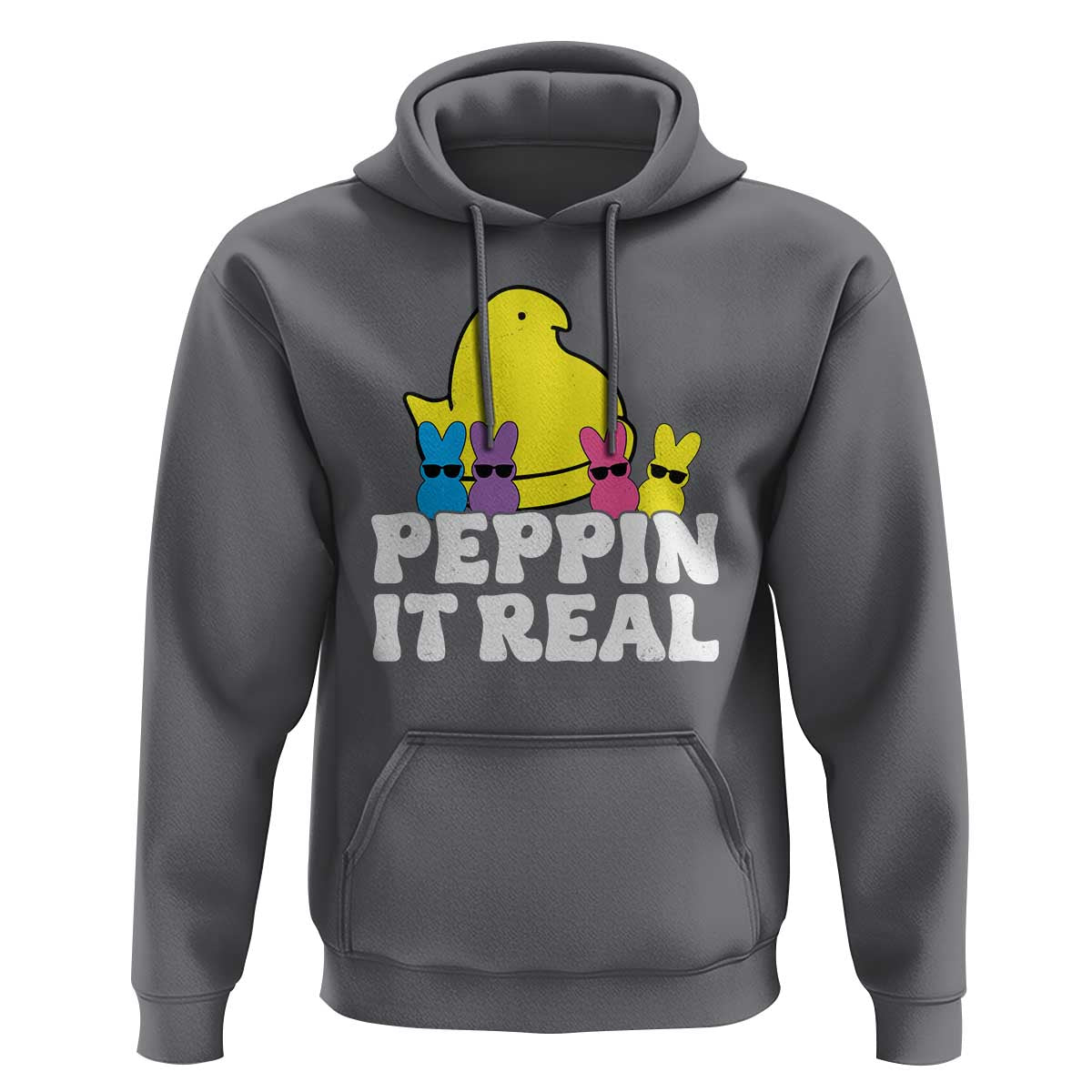 Easter Bunny Hoodie Peepin It Real Rabbit Candy Easter - Wonder Print Shop
