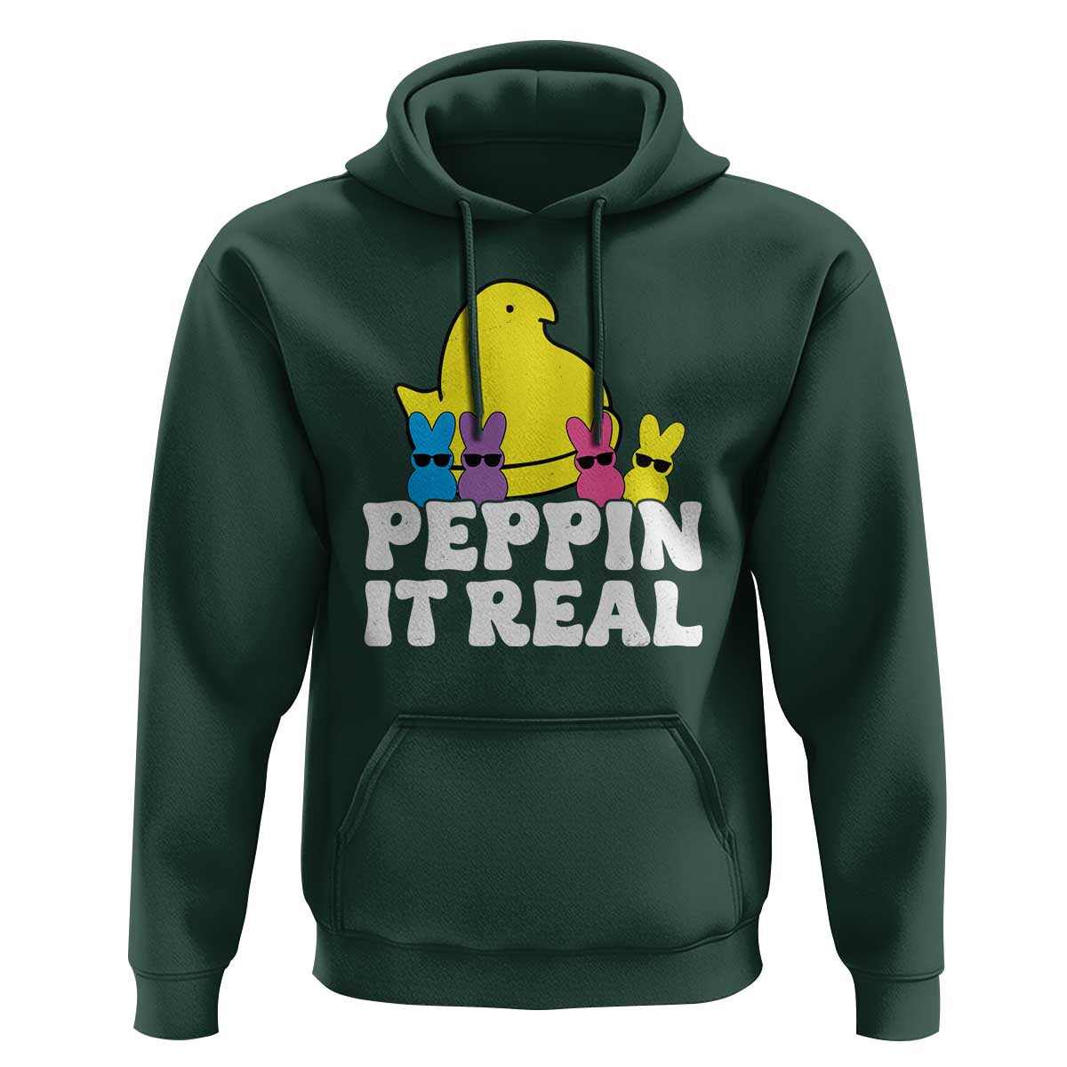 Easter Bunny Hoodie Peepin It Real Rabbit Candy Easter - Wonder Print Shop