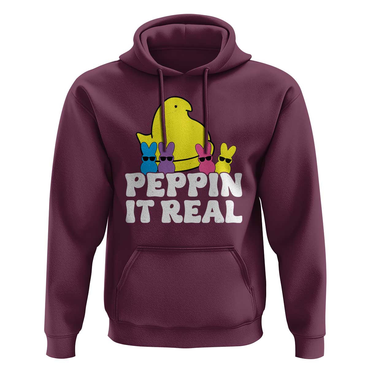 Easter Bunny Hoodie Peepin It Real Rabbit Candy Easter - Wonder Print Shop