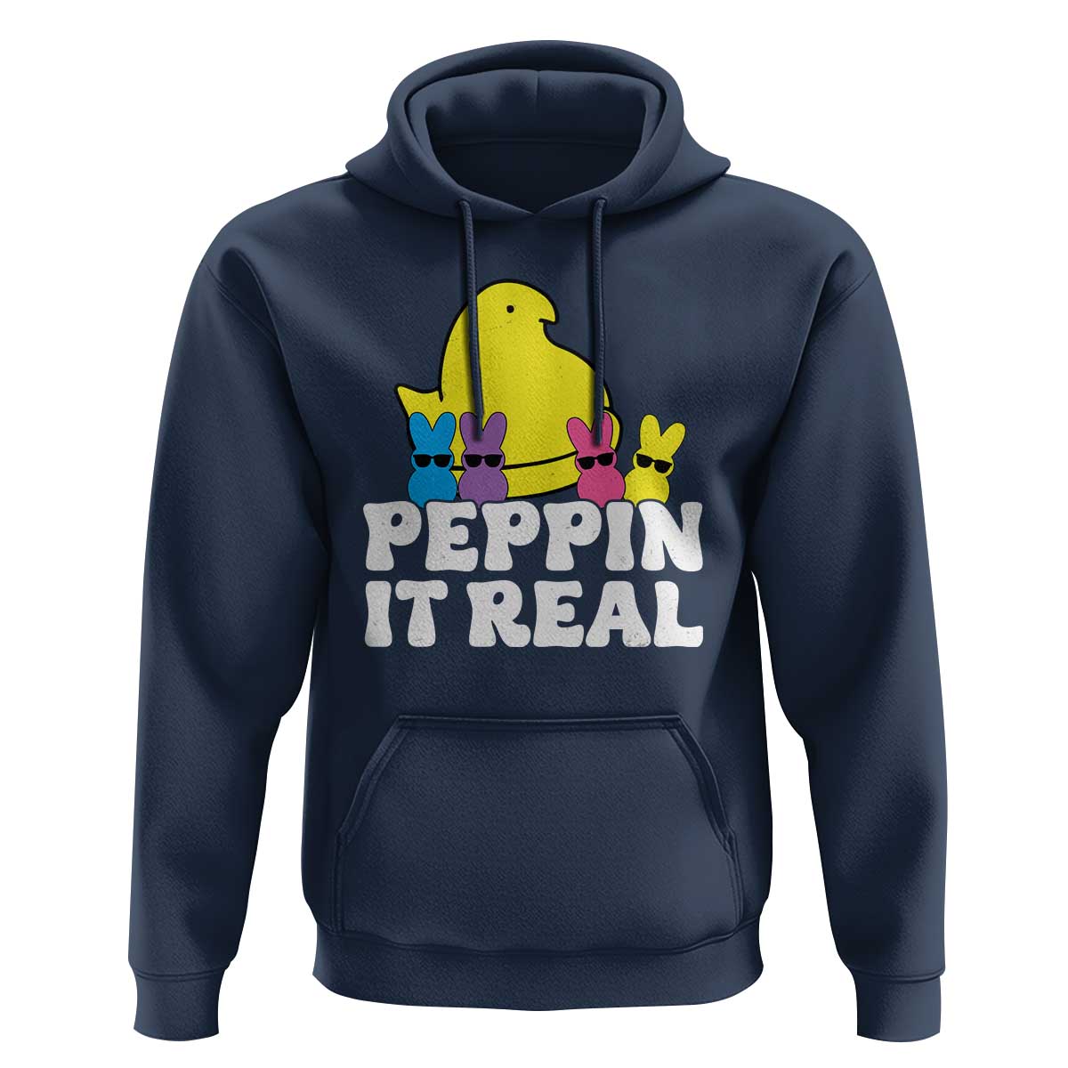 Easter Bunny Hoodie Peepin It Real Rabbit Candy Easter - Wonder Print Shop