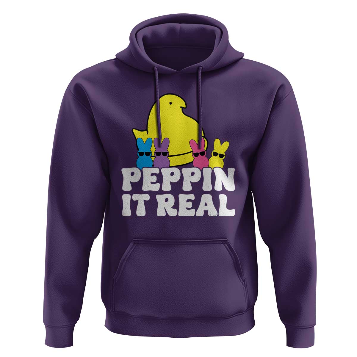 Easter Bunny Hoodie Peepin It Real Rabbit Candy Easter - Wonder Print Shop