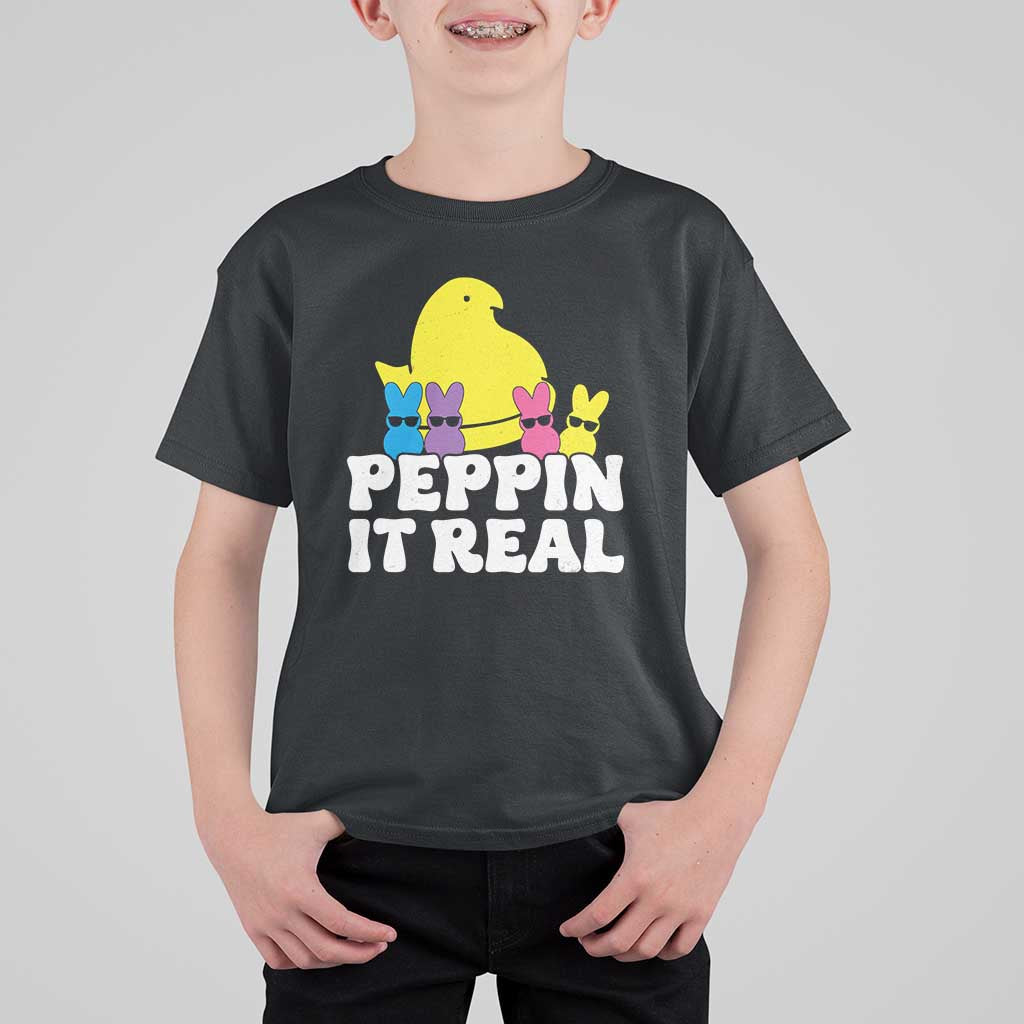 Easter Bunny T Shirt For Kid Peepin It Real Rabbit Candy Easter - Wonder Print Shop