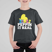 Easter Bunny T Shirt For Kid Peepin It Real Rabbit Candy Easter - Wonder Print Shop