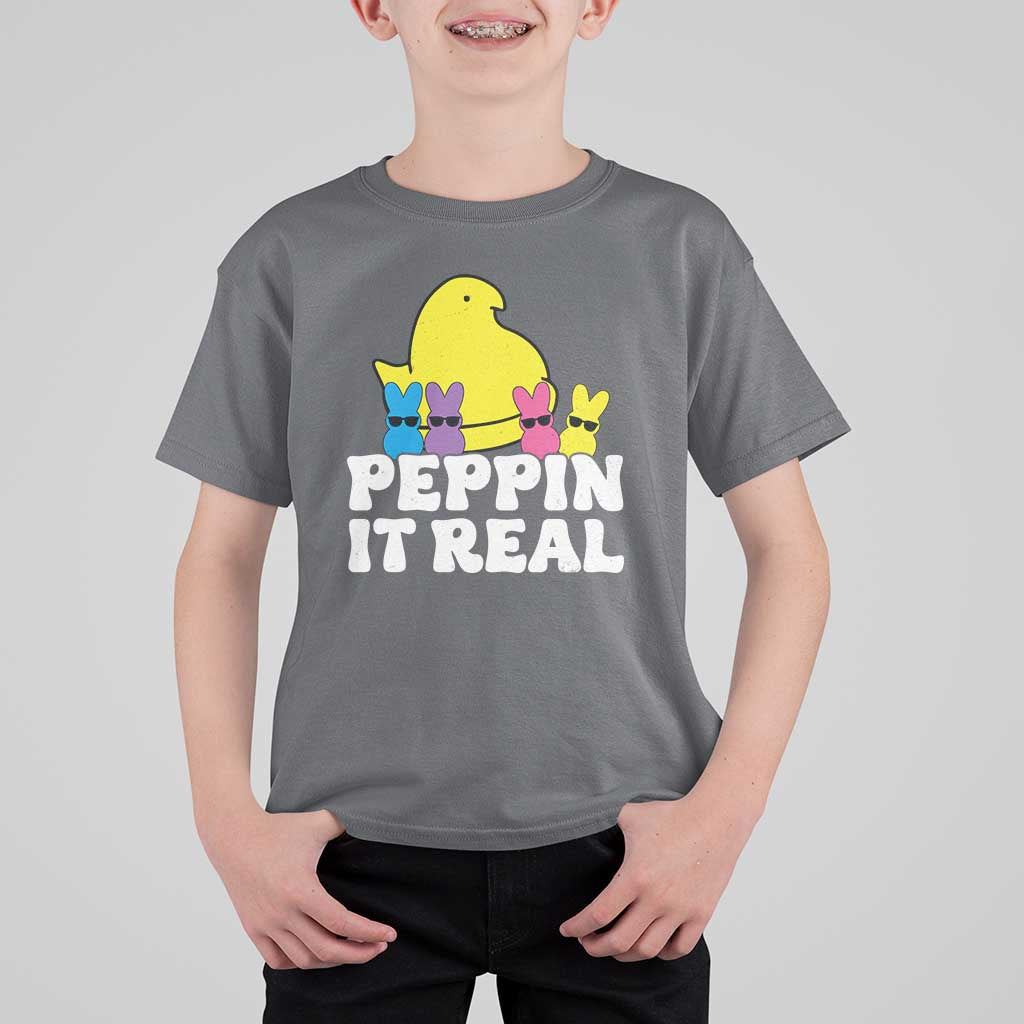 Easter Bunny T Shirt For Kid Peepin It Real Rabbit Candy Easter - Wonder Print Shop