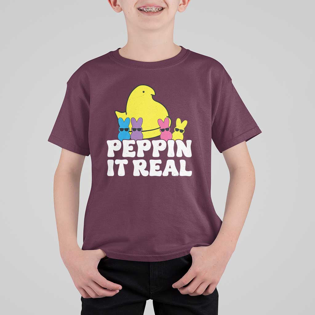 Easter Bunny T Shirt For Kid Peepin It Real Rabbit Candy Easter - Wonder Print Shop