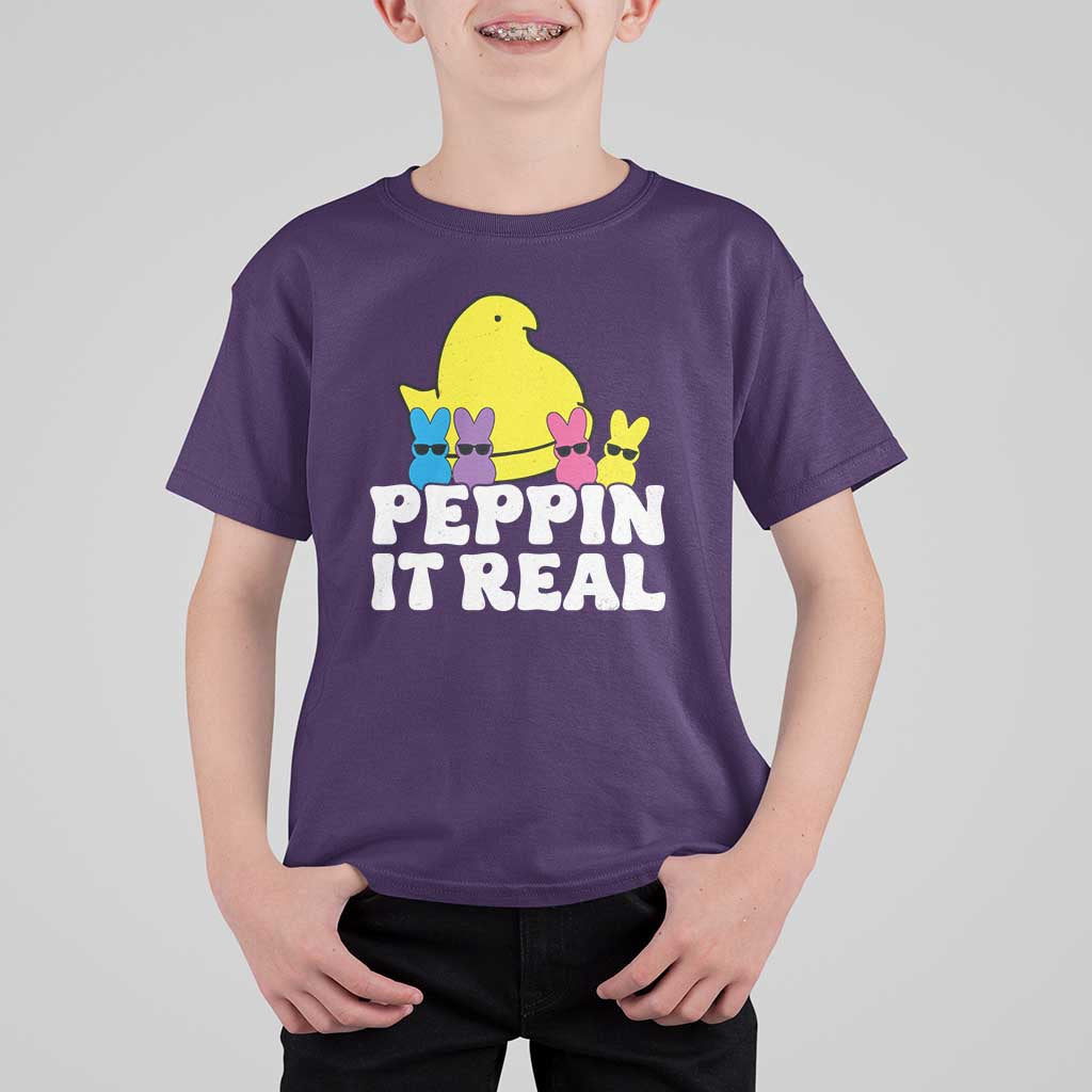 Easter Bunny T Shirt For Kid Peepin It Real Rabbit Candy Easter - Wonder Print Shop
