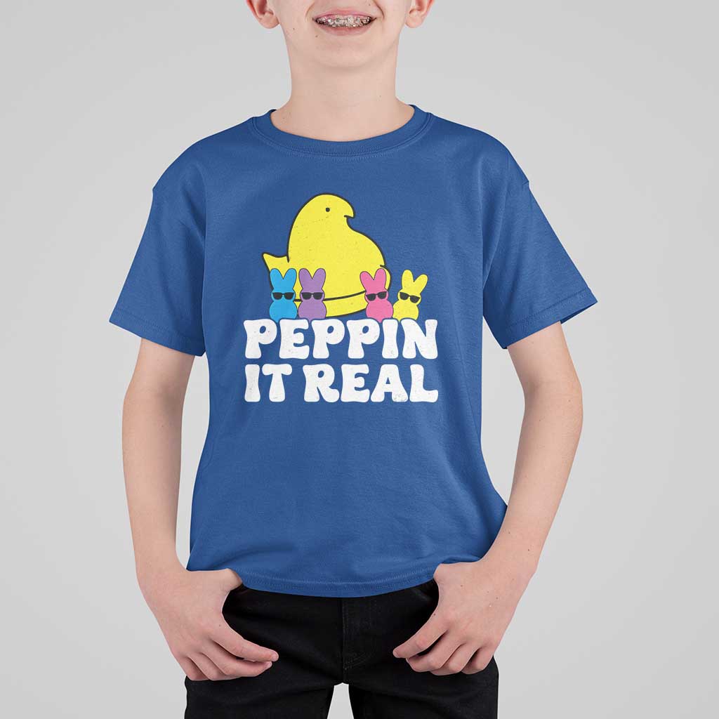 Easter Bunny T Shirt For Kid Peepin It Real Rabbit Candy Easter - Wonder Print Shop